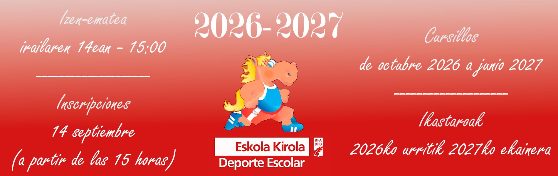 Bizkaiko Hipika Federazioa | Federación Bizkaina de Hípica - Deporte Escolar | Eskola Kirola